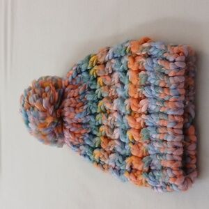 GAP Multicolor Knit Pom-Pom Hat